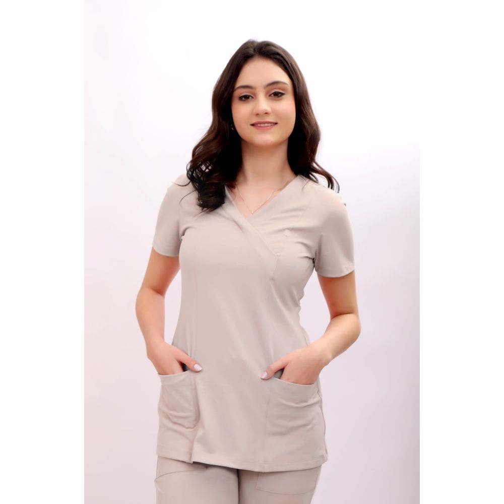 Conjunto Scrub Pijama Cirurgico  Bege Claro