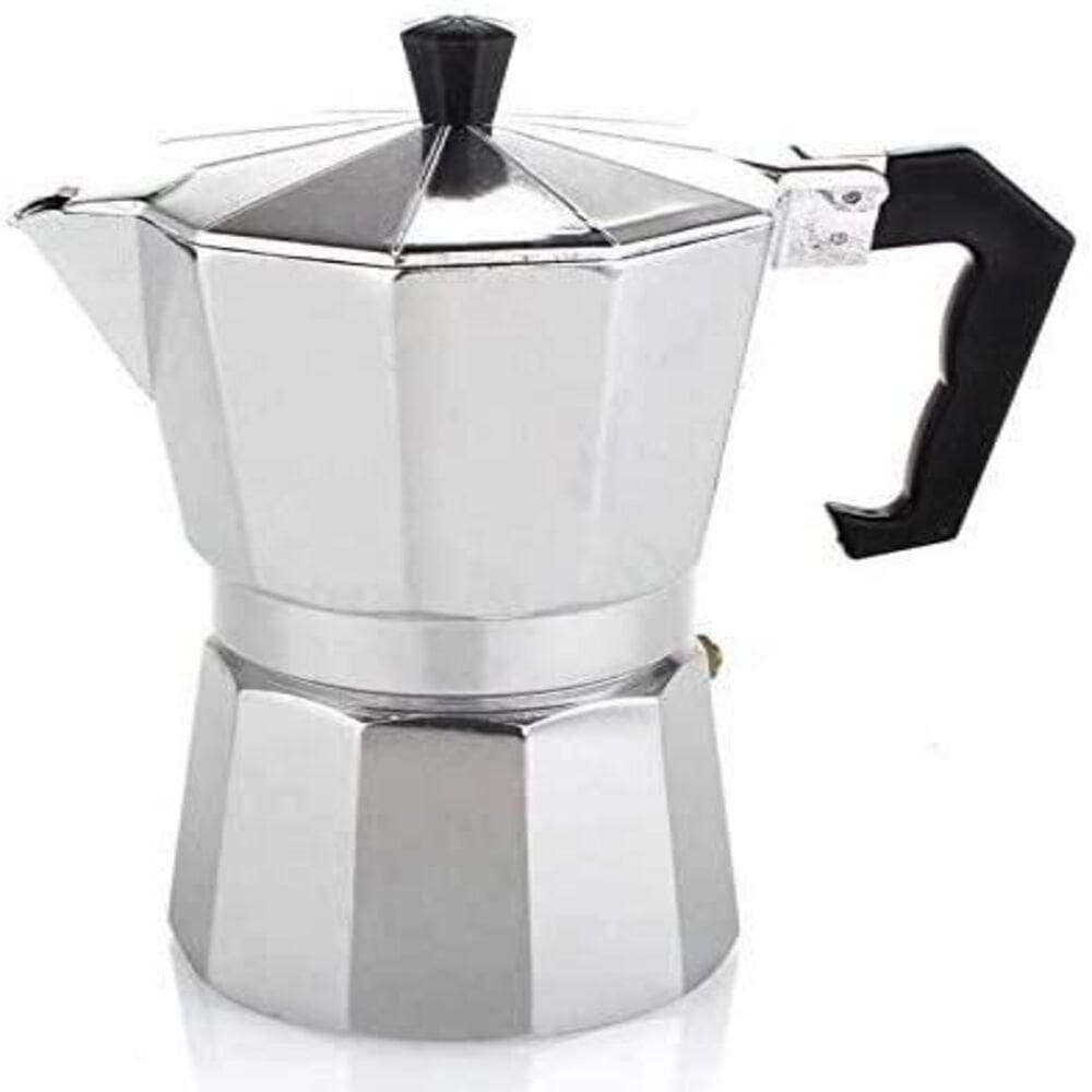 Cafeteira Italiana Moka 3 Xicaras Pequena Chaleira Em Aluminio Para Café Agua Cha Manual Profissional Com Alça