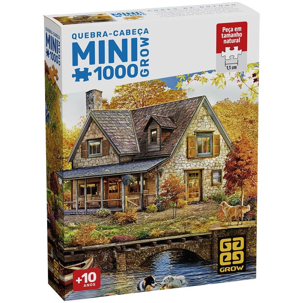 Mini Quebra-cabeça 1000 peças Cores de Outono Mini Quebra-cabeça 1000 peças Recanto no Lago