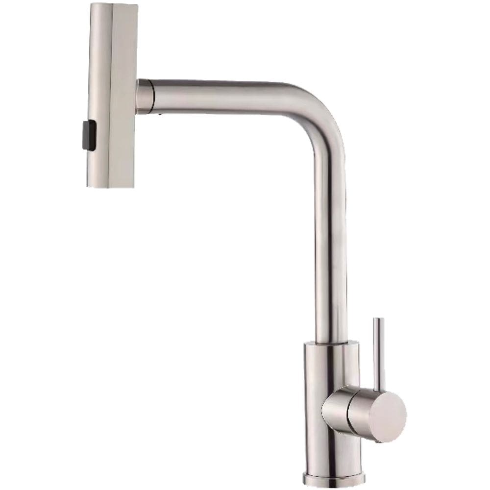 Torneira de Cozinha Extensível Monocomando Ducha de Tripla Função Aço Inox Escovado