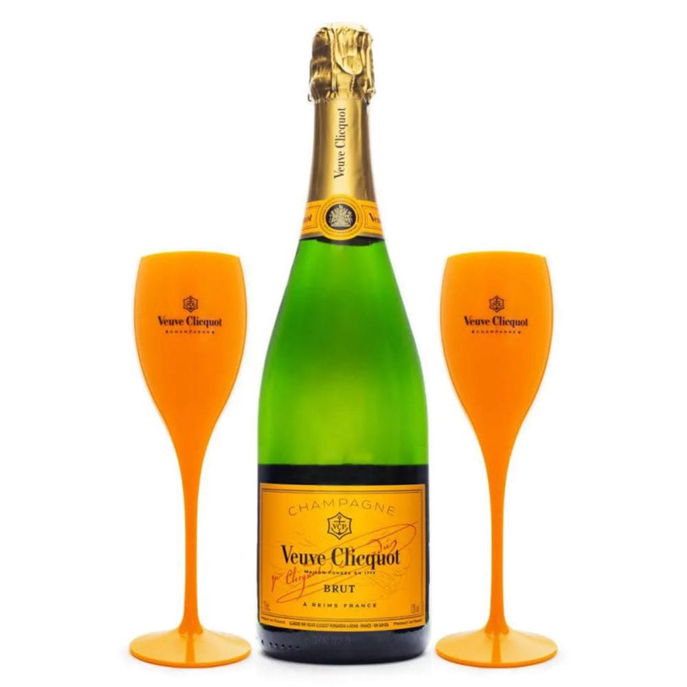 Champagne Veuve Clicquot Brut 750Ml + 2 Taças De Plástico Exclusivas