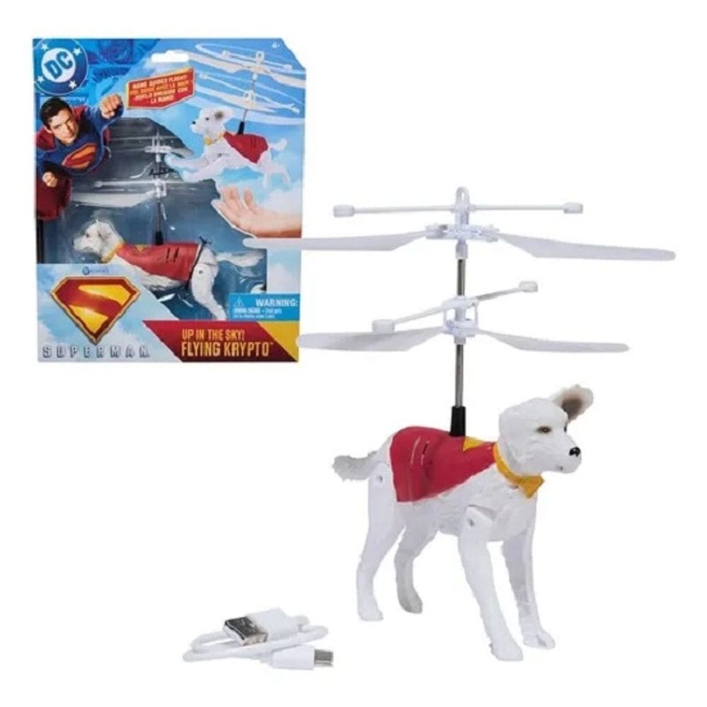 Superman O Filme – Krypto Super Cão Voador 17 Cm – Flutua Voa na Mão - Sunny