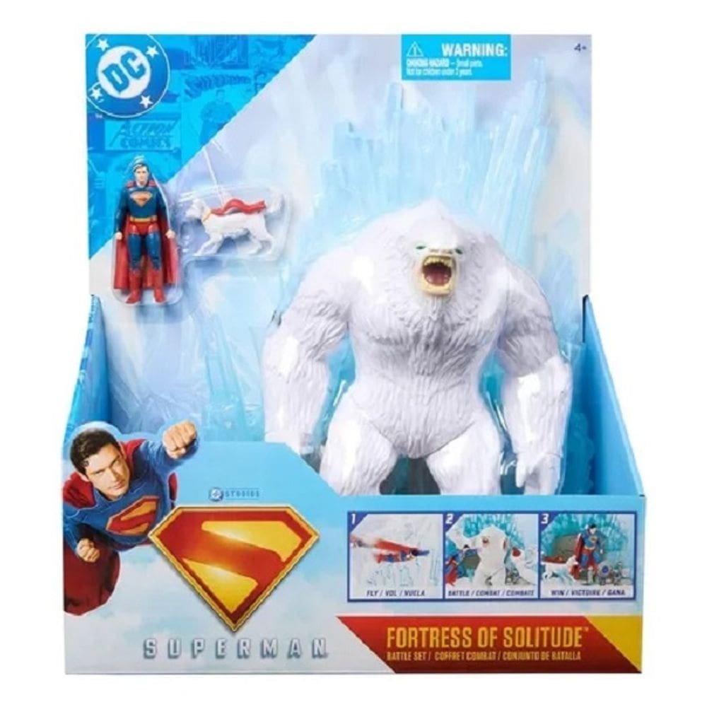 Superman O Filme – Fortaleza da Solidão C/ 3 Bonecos Superman, Krypto E Yeti – Sunny
