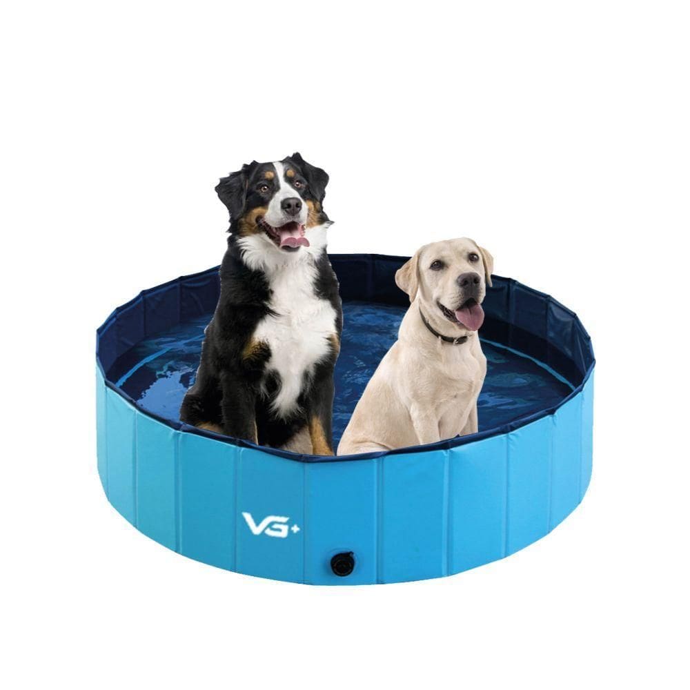 Piscina Para Cachorro Pets Dobrável Lisa Azul Vg+