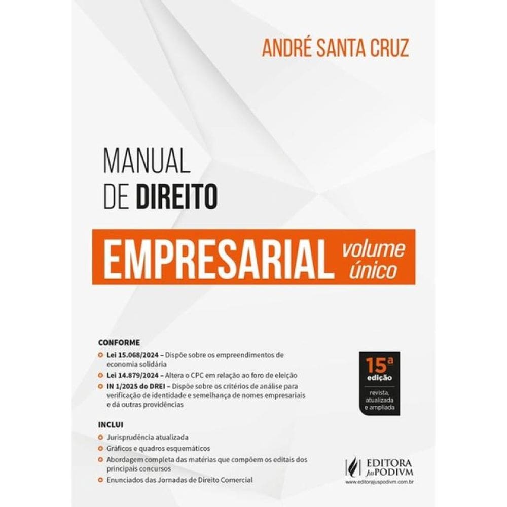 Manual De Direito Empresarial - Volume Único - 2025