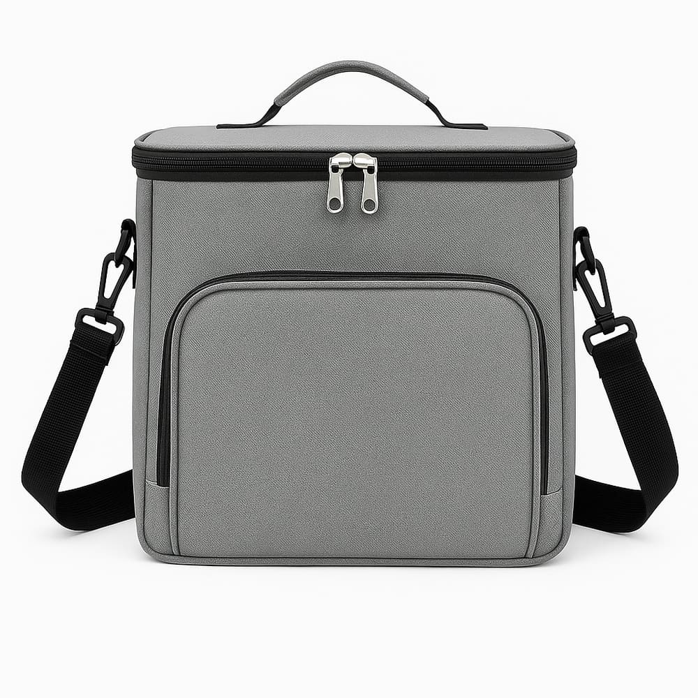 Bolsa Térmica Marmita Com Alça Marculina Feminina Lancheira Cor:Cinza