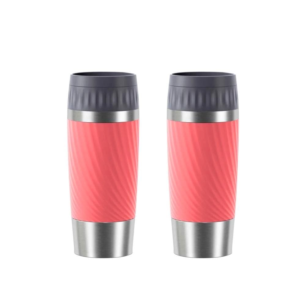 Kit Tefal: 2 Copos Térmicos com Tampa Tefal Easy Twist Rosa