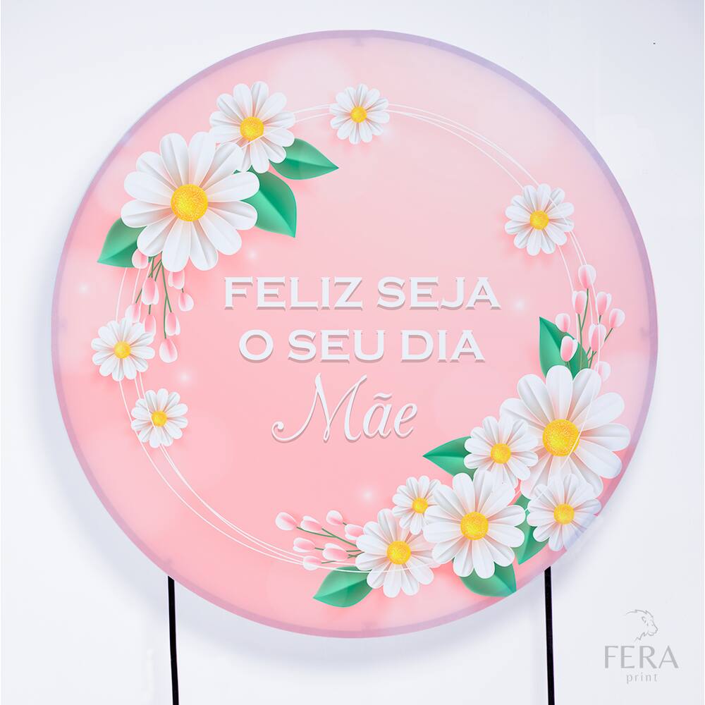 Painel Decorativo para Festa 1,80x1,80 metros Vesti Fácil com Elástico Dia das Mães - Fera Print