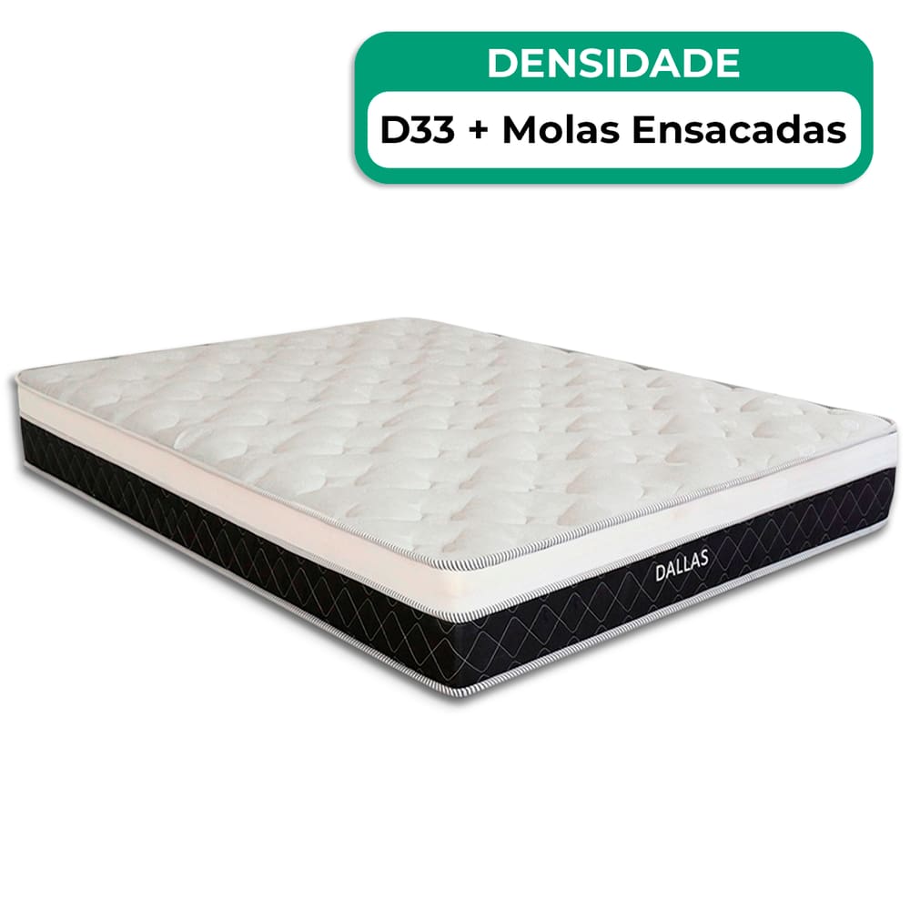 Colchão Dallas Molas Ensacadas Queen V-Store 158x198x20