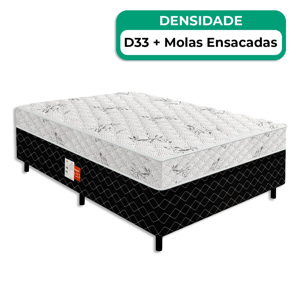 Cama Conjugada Casal Ultra Confort Molas Ensacadas V-Store 138x188x50