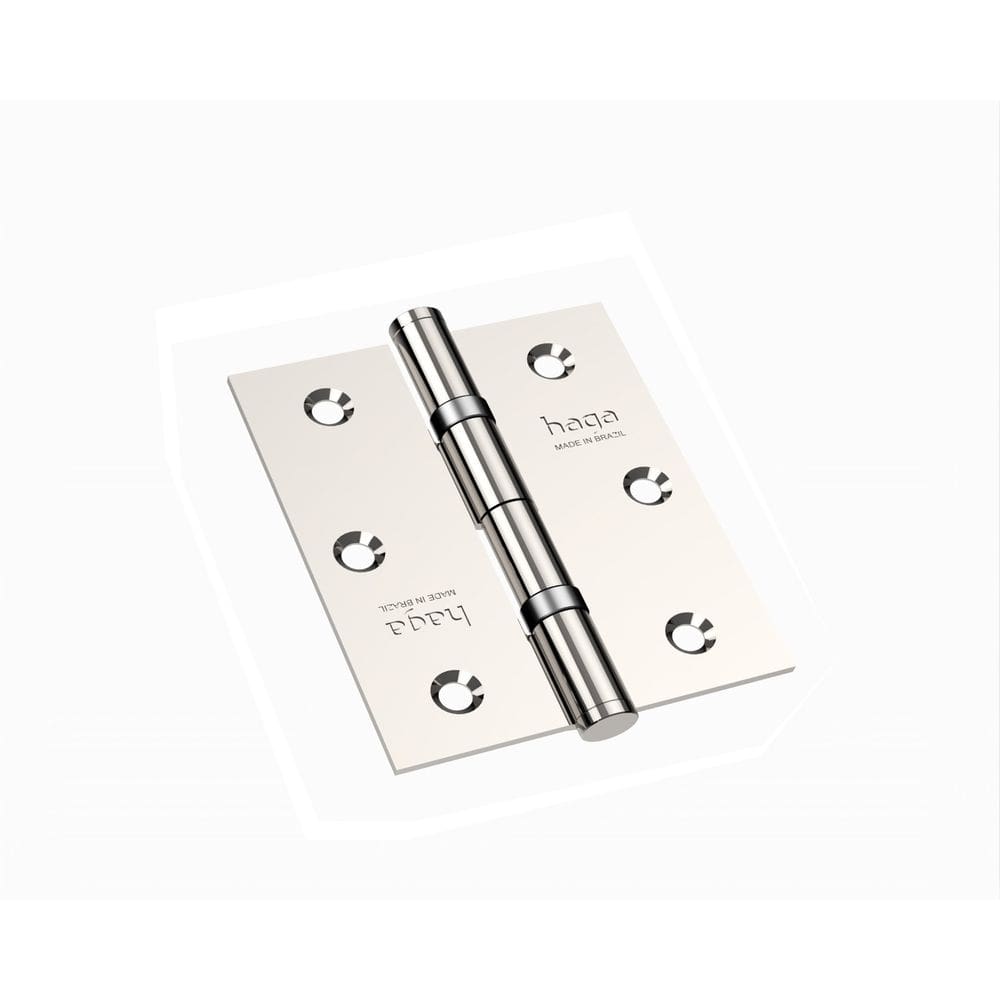 Kit 3 Dobradiças Haga 3x3 Pino Chato Com Anel - 5742