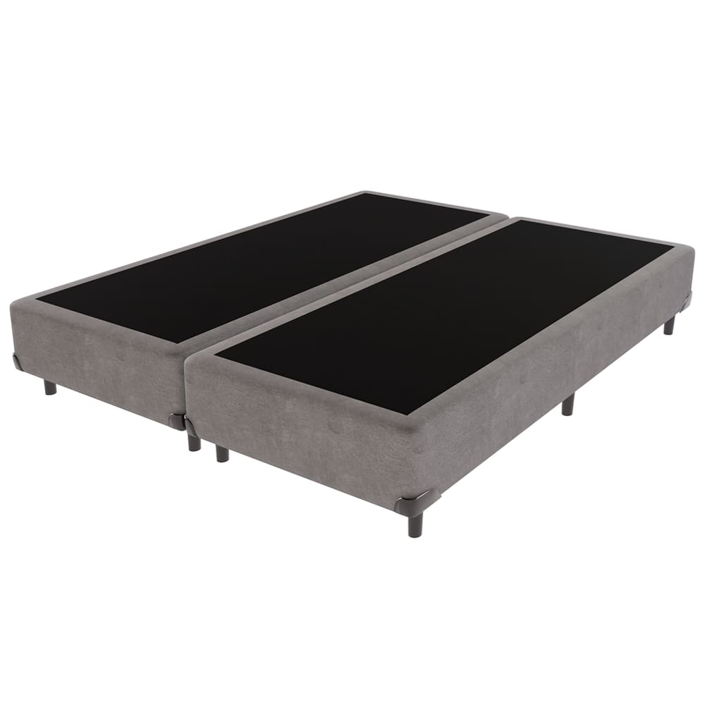 Cama Box King Cinza V-Store 193x203x44