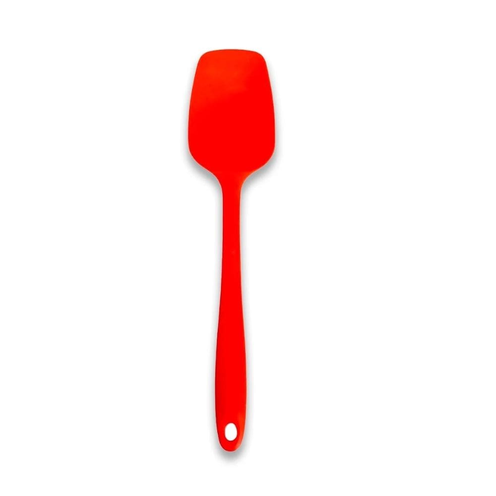 Espátula Multiuso Reta de Silicone Pão Duro Vermelha 28 cm