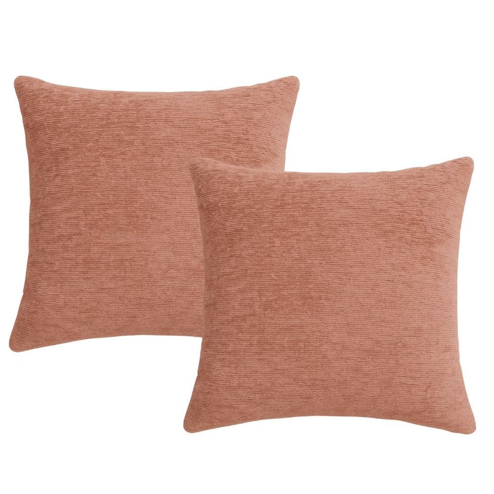 Jogo 2 Almofadas Decorativa Tecido Rosê Charlote Premium Com Enchimento 42x42cm - Jolitex