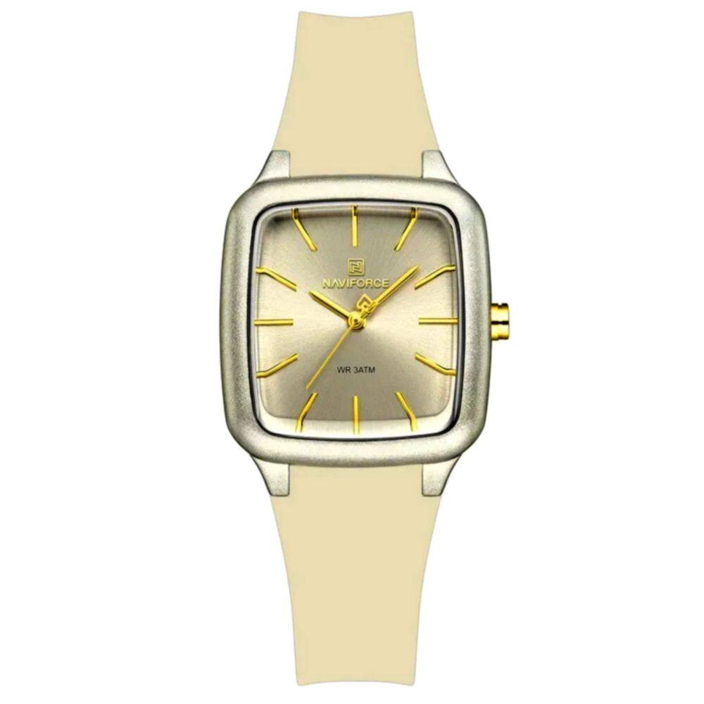 Relogio Feminino Design Quadrado Casual Simples Impermeavel Pulseira Silicone
