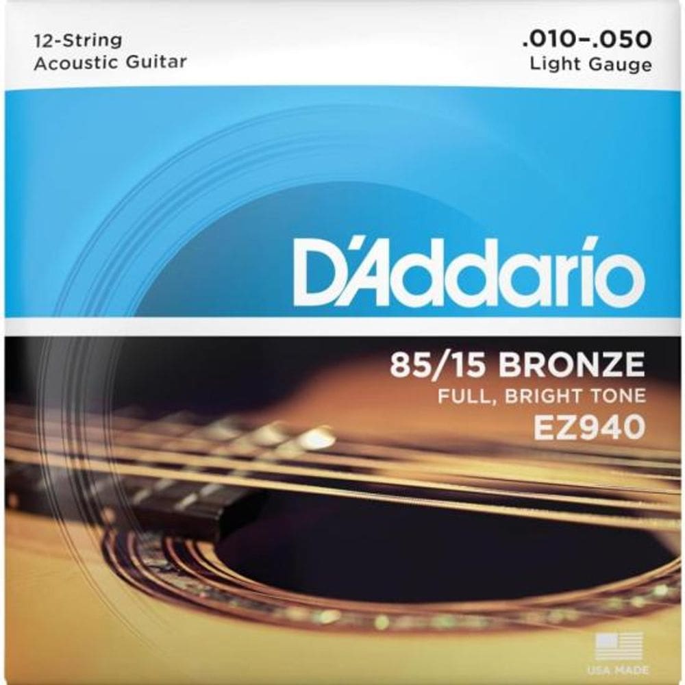Encordoamento D Addario EZ940 para Violão 12C Aço