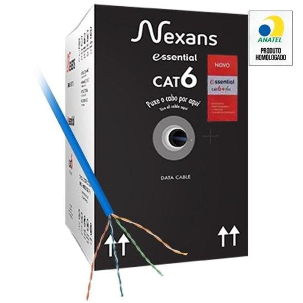 Cabo de Rede CAT6+ 305m Azul Nexans - U/UTP
