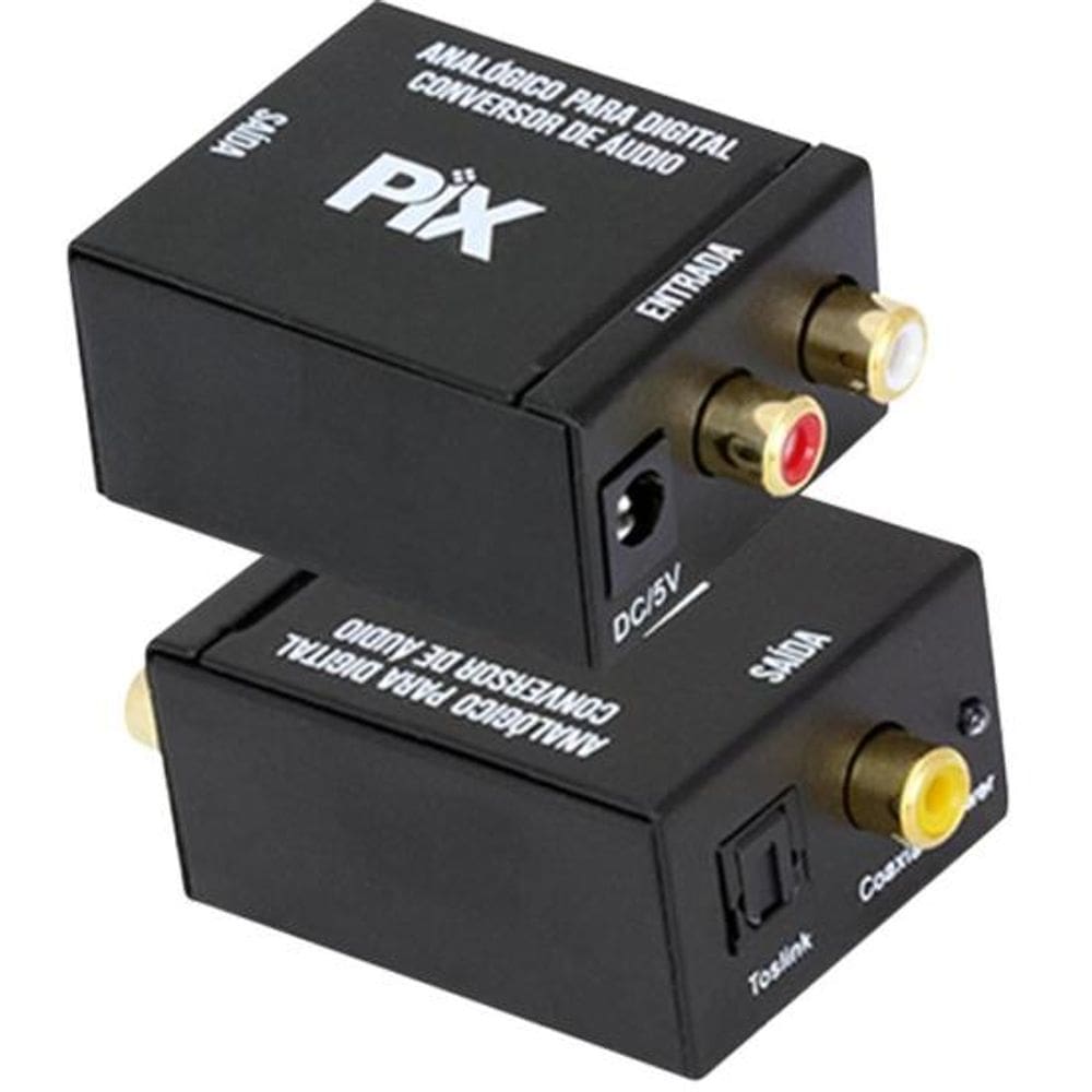 Conversor RCA para Digital Toslink Preto