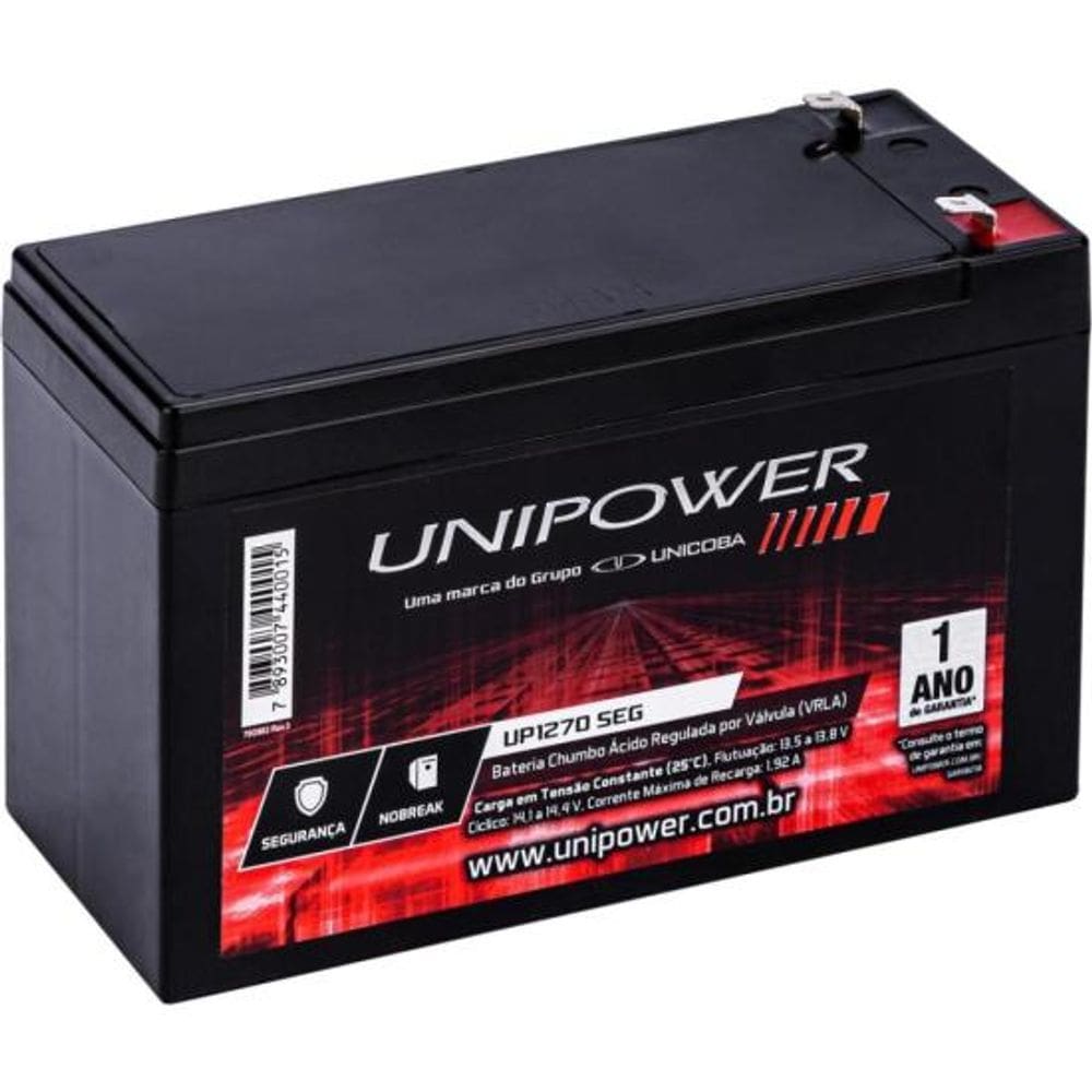 Bateria Selada 12V 6,4Ah VRLA Unipower