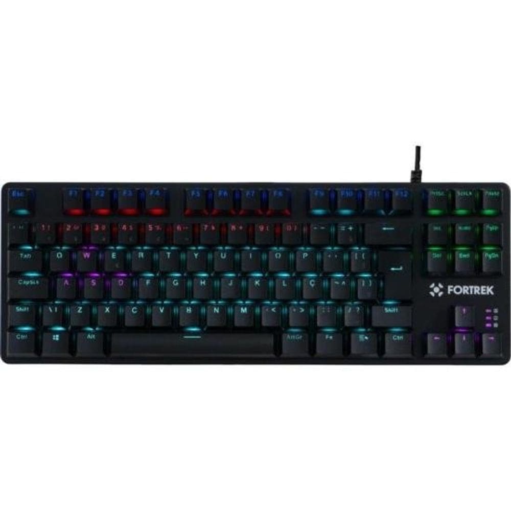 Teclado Gamer Mecânico Fortrek Compact Preto 89 Teclas