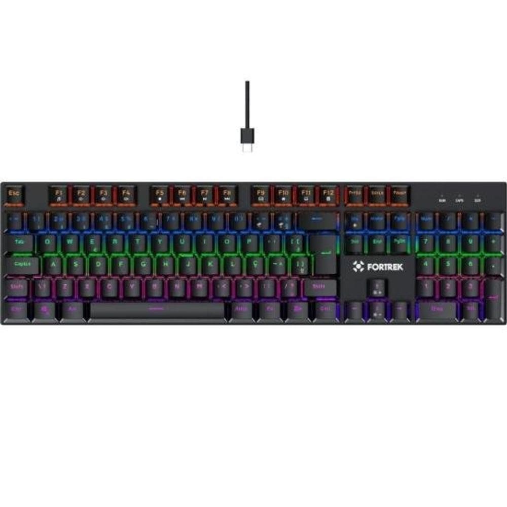 Teclado Gamer Mecânico Fortrek Gravity 100 Preto