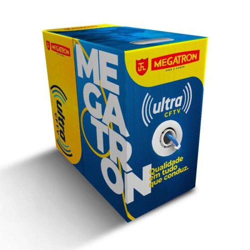 Cabo Ultra CFTV 4PX24AWG Azul MEGATRON 300m