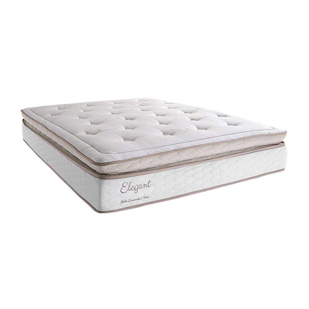 Colchão Queen Molas Ensacadas Herval Bege/Branco