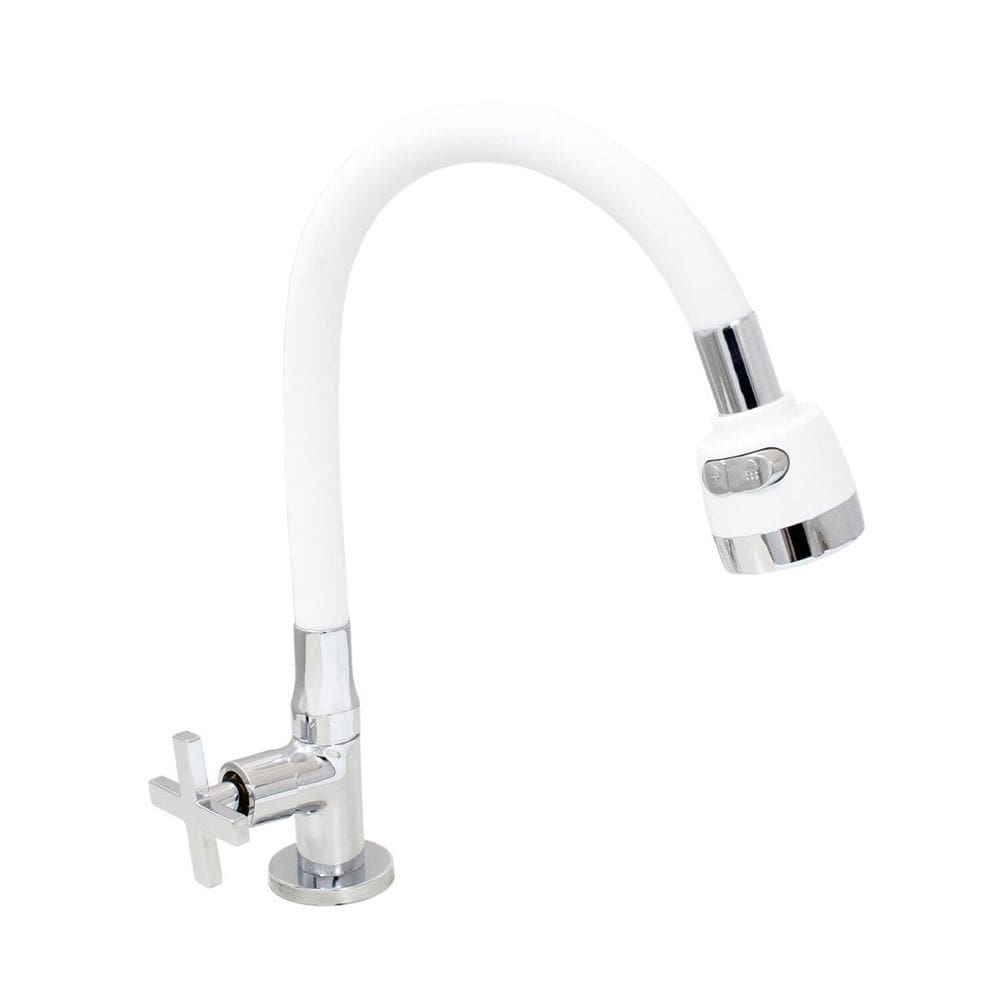 Torneira para Cozinha Duplo Jato Gourmet Roddex Branco