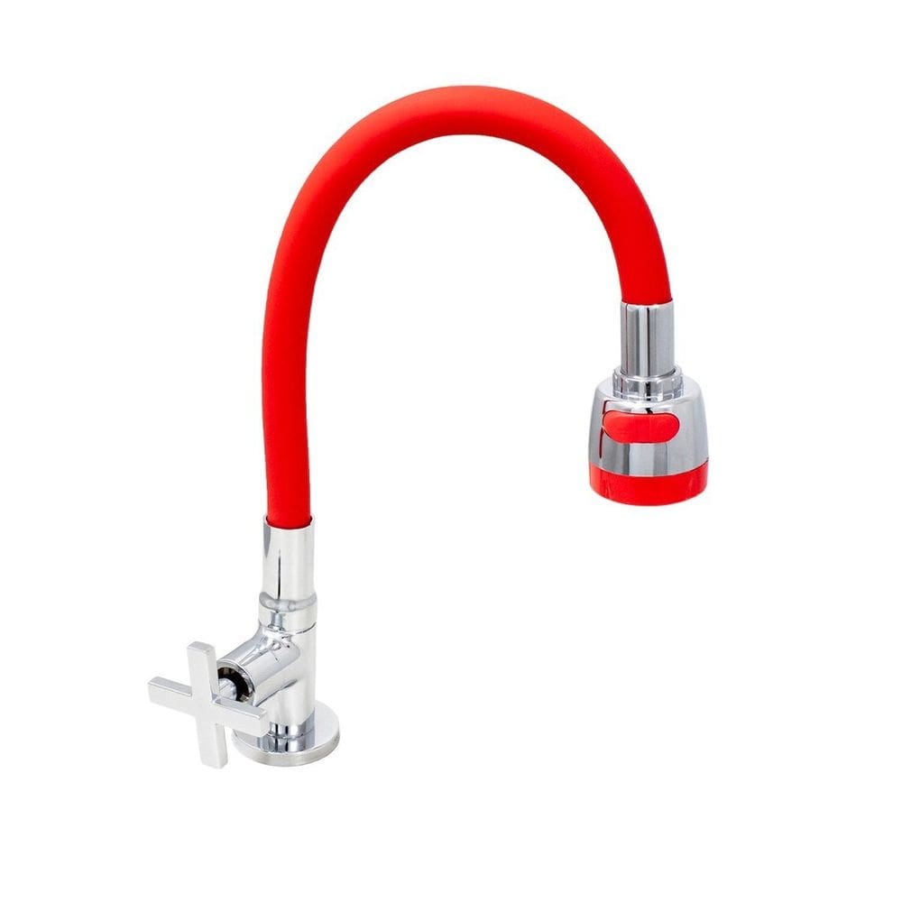 Torneira para Cozinha Duplo Jato Gourmet Roddex Vermelho