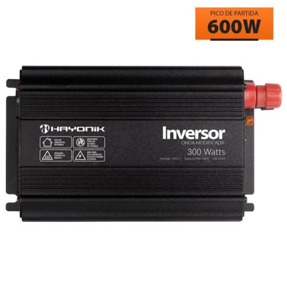 Inversor Onda Modificada 300W 12VDC 220V Hayonik