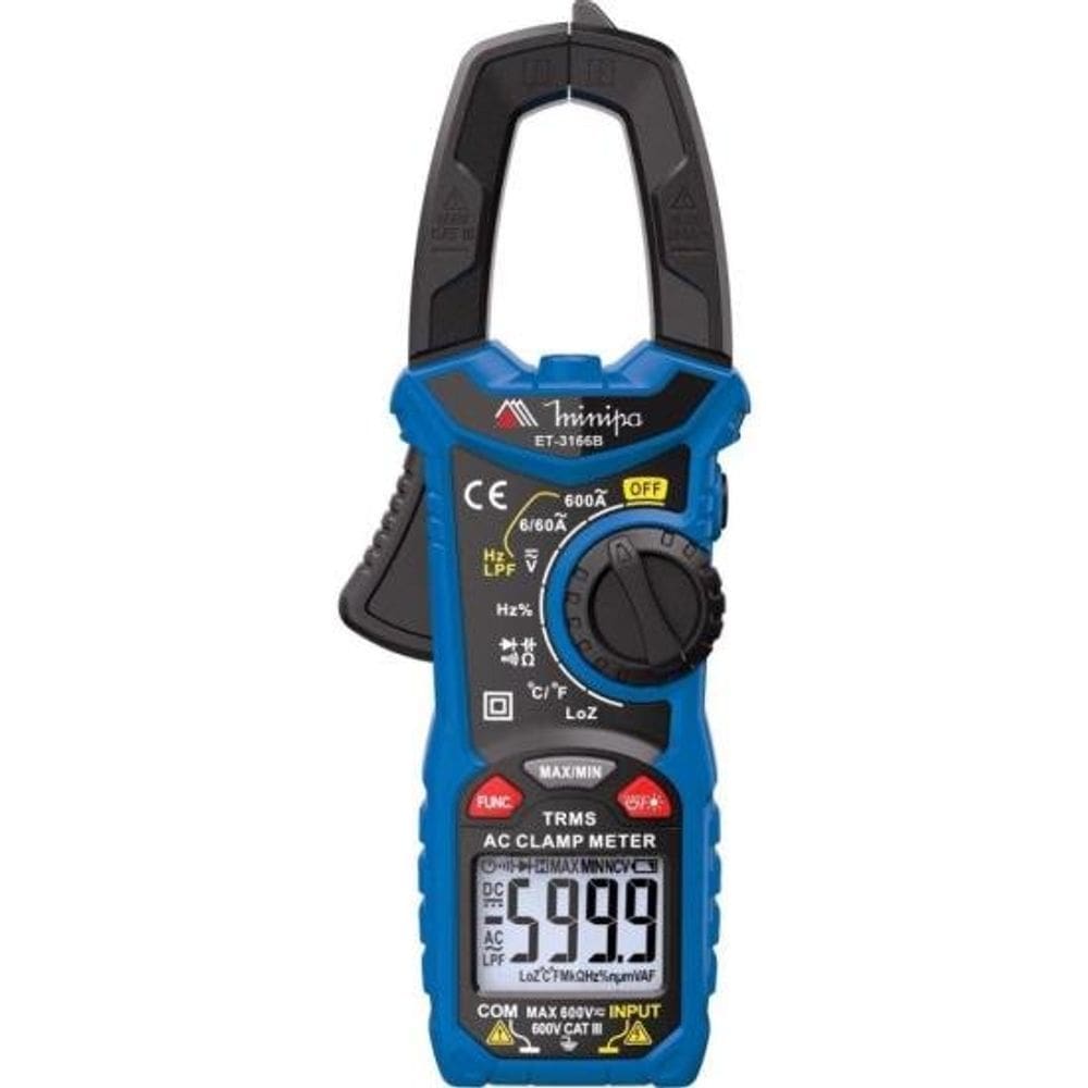 Alicate Amperímetro ET-3166B Azul e Preto MINIPA