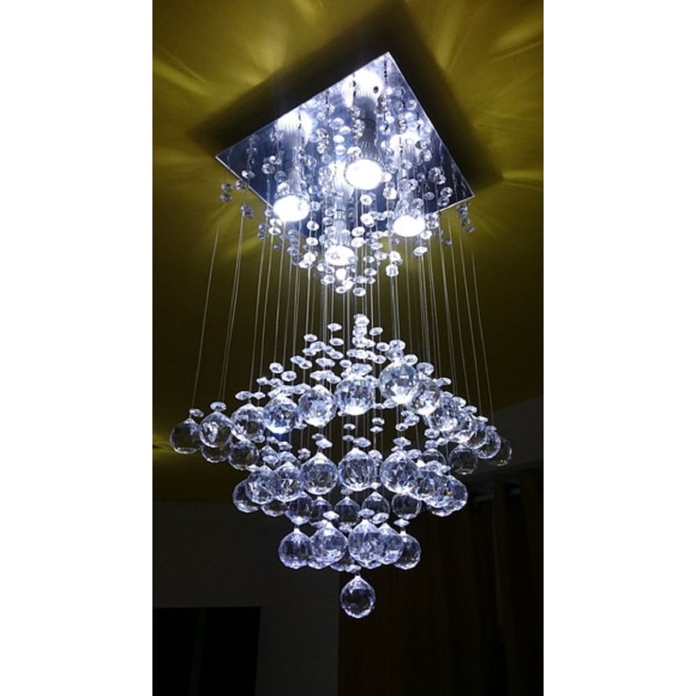 Lustre para sala, quarto, cozinha, Cristal k9 Base 30x30