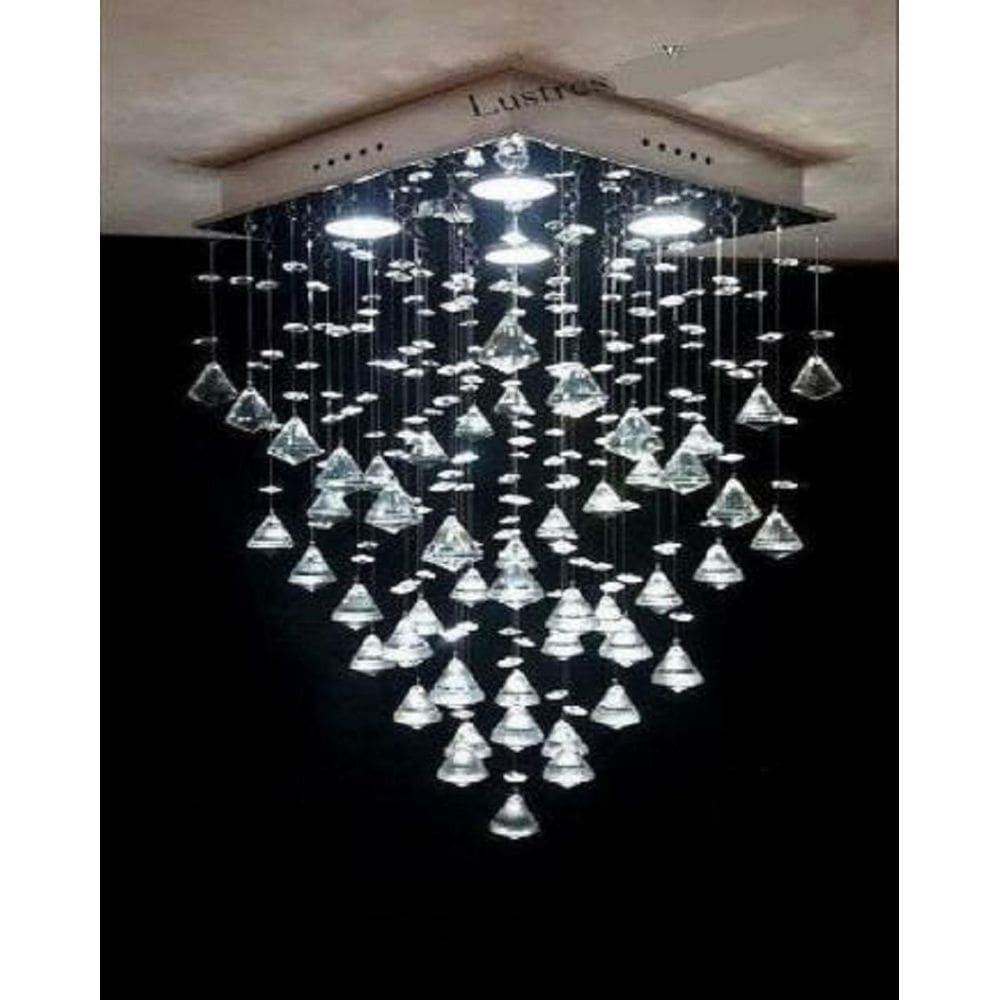 Lustre para sala, quarto, hall, sala de jantar, cozinha em Cristal K9 Base 30x30