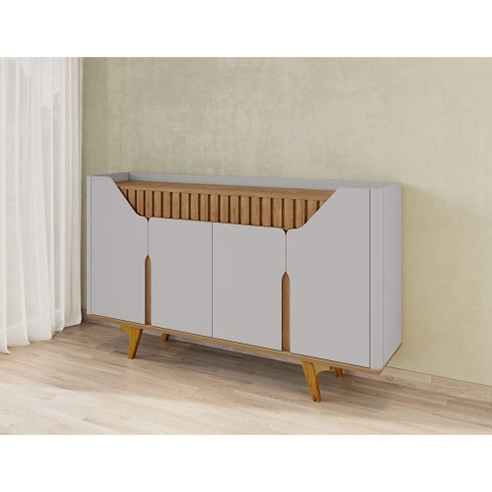 Aparador Buffet Tâmisa Off White/Cinamomo - Bechara Móveis