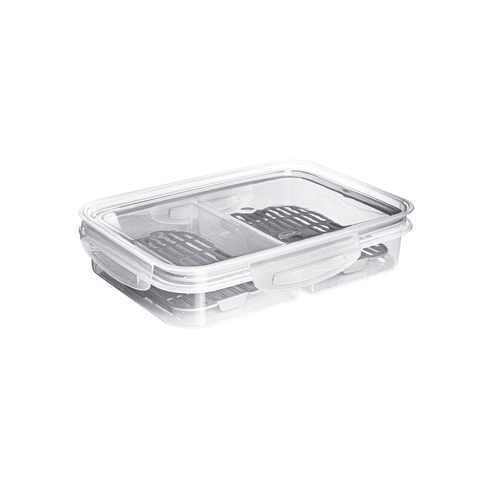 Pote Hermetico Porta Frios Frutas Trava Plastico BPA Free 1L