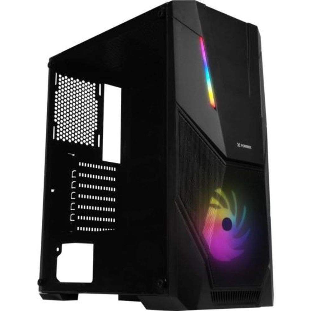 Gabinete Gamer Mid Tower RGB Black Hawk FORTREK
