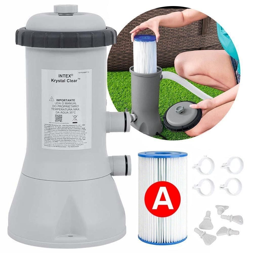 Bomba Filtrante Para Piscina Inflável E Estrutural 2.006 L-h Filtro 220v Intex