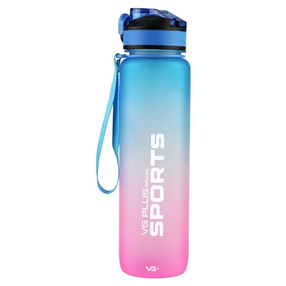 Garrafa Squeeze Plástico Com Bico 1 Litro Academia Vg+ Azul