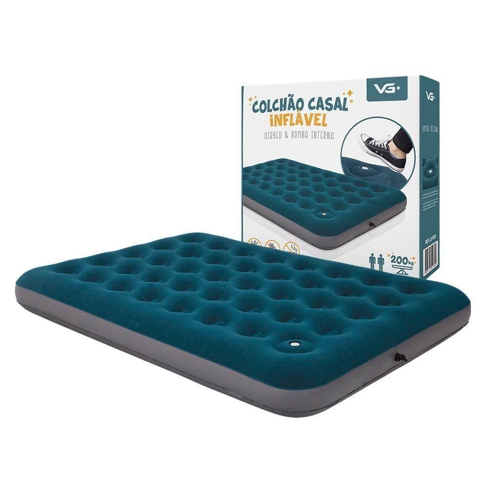 Colchão Inflável Cama Casal Airbed Com Bomba Interna Vg Plus