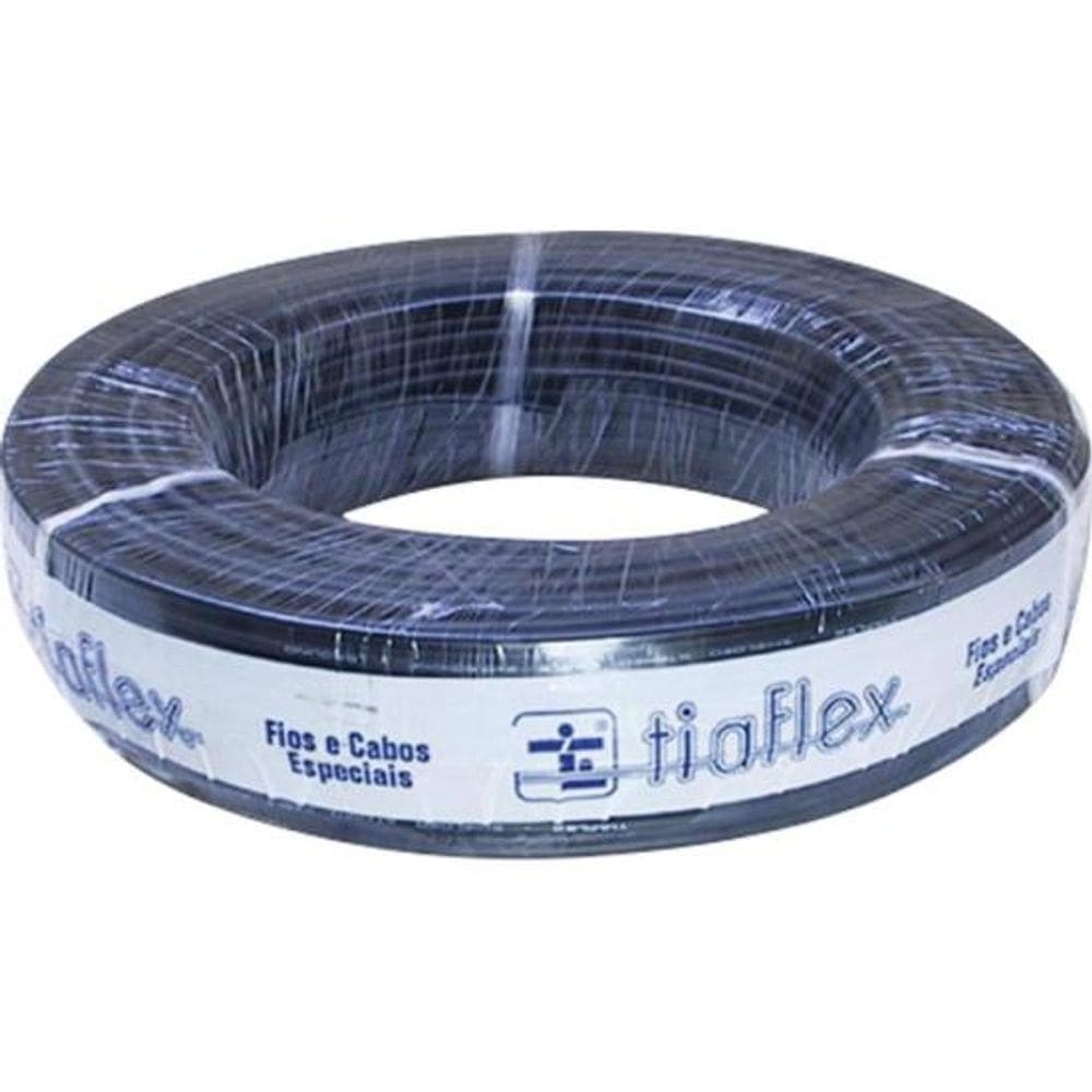Cabo de Audio para Guitarra 1x0,20mm Preto 100m