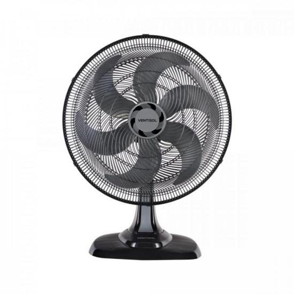Ventilador de Mesa 50cm Turbo6 6 Pás Preto Ventisol