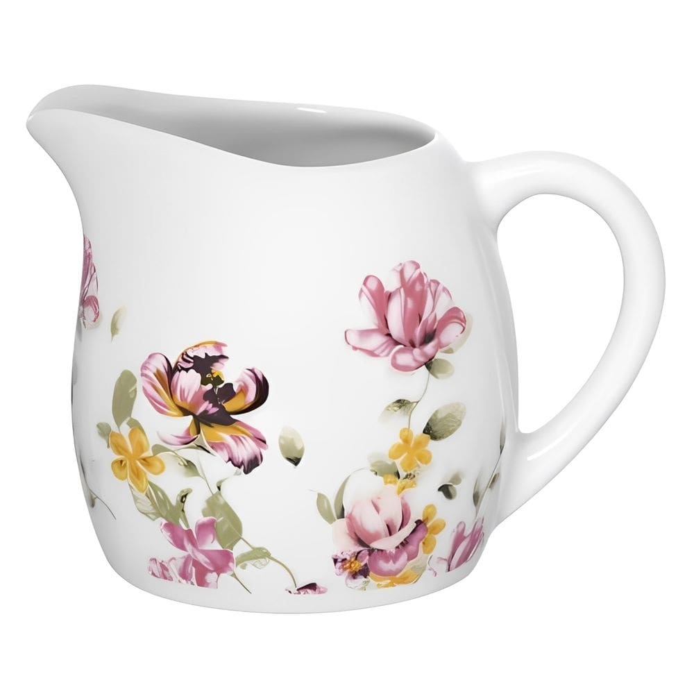 Leiteira Le Jardim em Porcelana Branco Florido 245ml