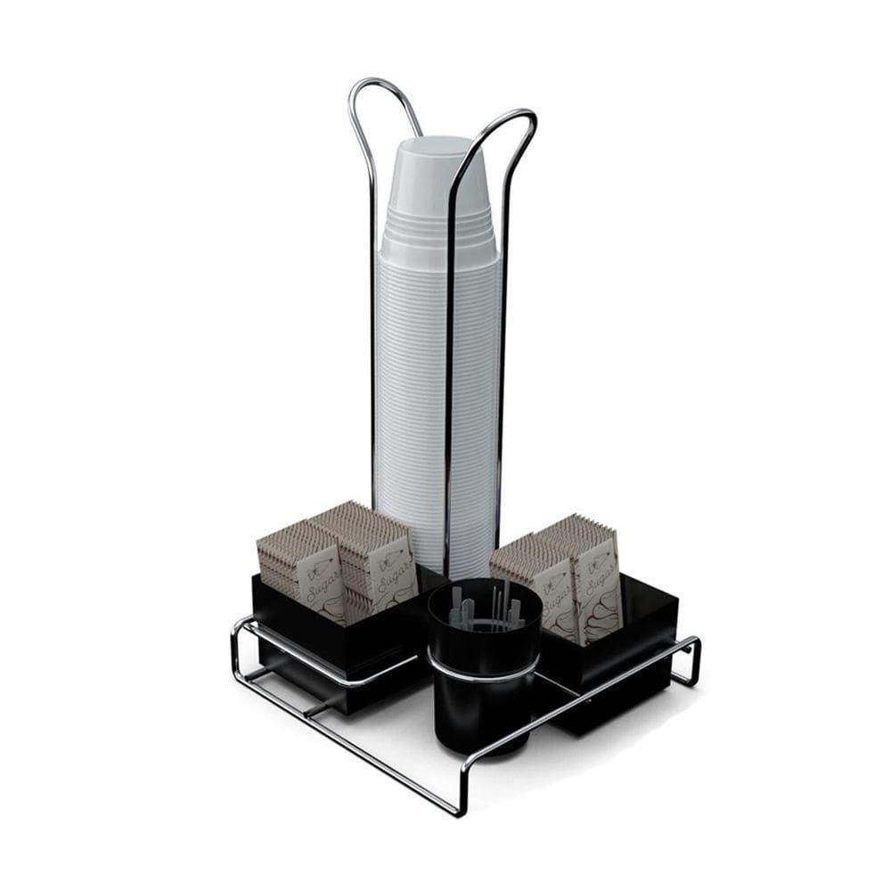 Suporte De Mesa Para Sachê Com Porta Copos - Stolf Preto