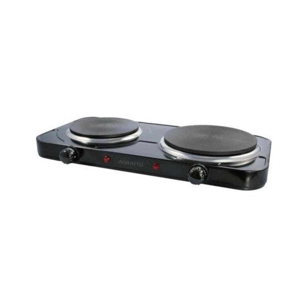 Fogão Elétrico De Mesa Agratto Fmp-01 2 Pratos Preto 110V