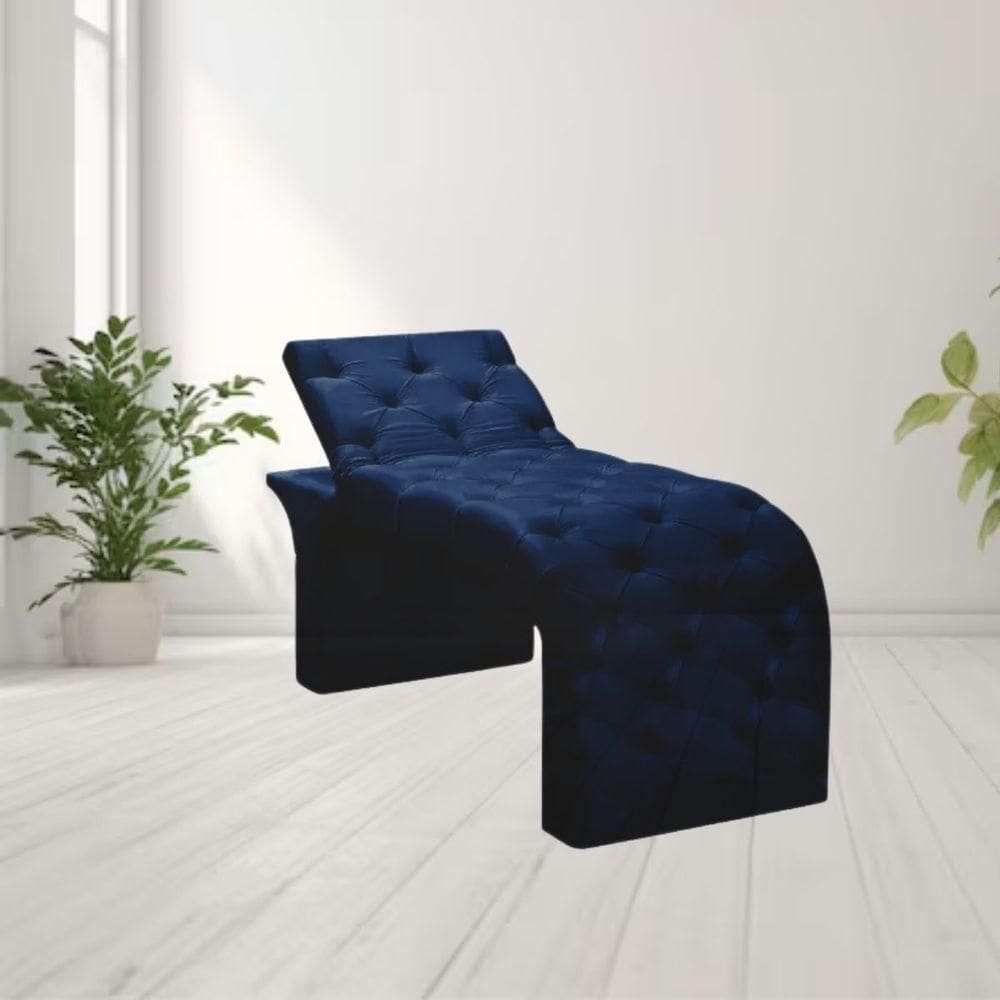 Maca Estofada Estética Cílios Regulável Spa Suede Maitê Azul Turquesa