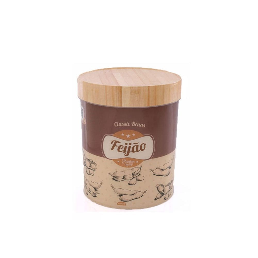 Pote de Feijao Porta Mantimentos Plastico Decorado 3,4L