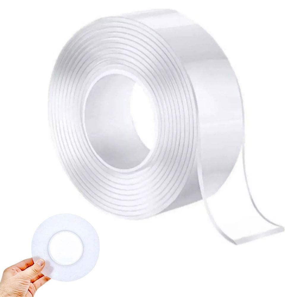Fita Adesiva Dupla Face Nano Gel PU Transparente Reparo Conserto Casa Construçao Duravel Resistente