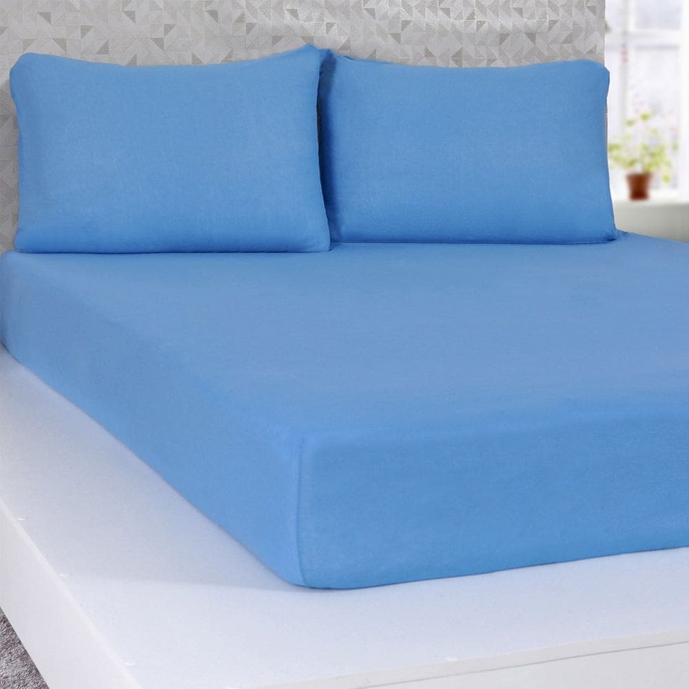 Jogo de Cama Solteiro Serena 3 pçs Malha 100% Algodão 88x188x23cm
