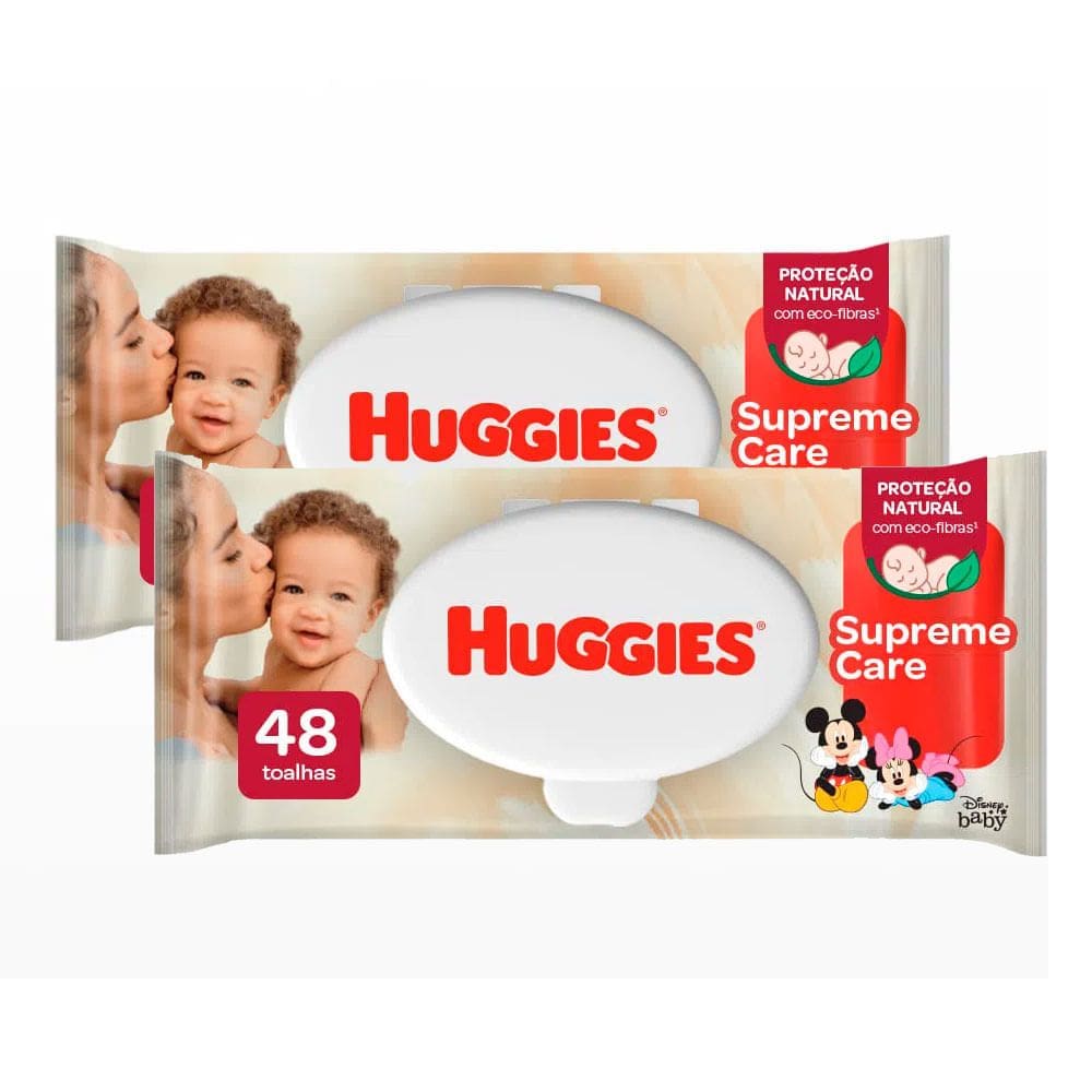 Toalha Umedecida Huggies Supreme Care 48 Unidades | Kit com duas unidades