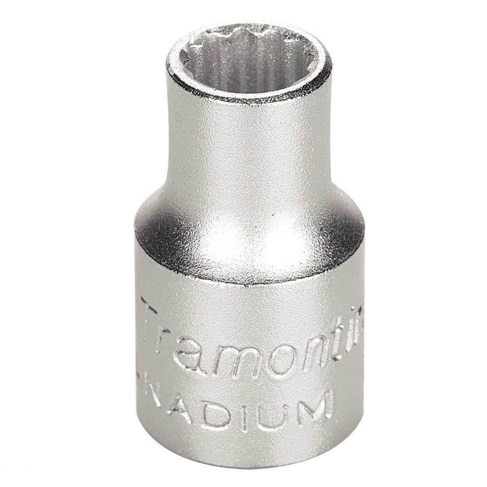 Soquete Estriado Aço Cromo Vanádio 10mm - Encaixe 3/8 Tramontina Pro Tramontina